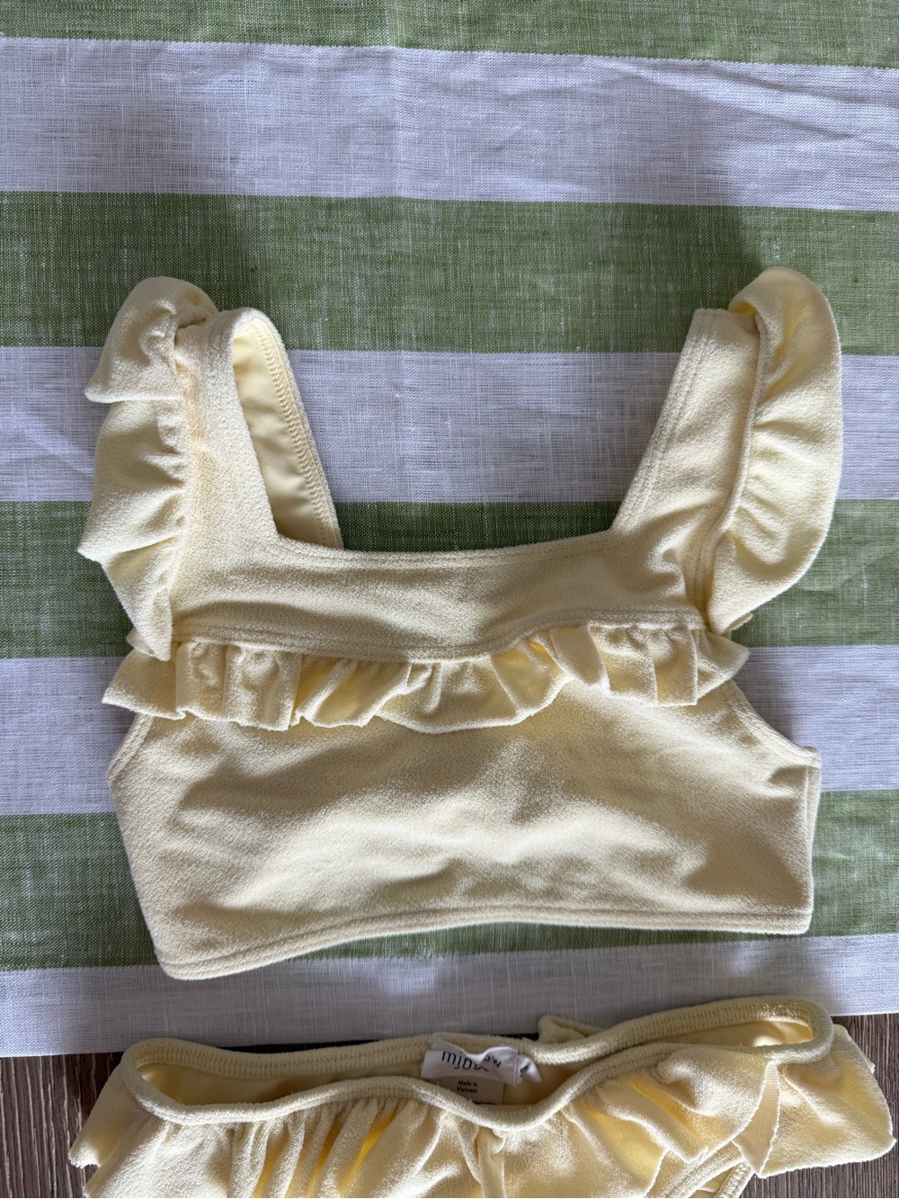 Minnow Butter Yellow Ruffled Two-Piece Bikini Set - Picture 3 of 6